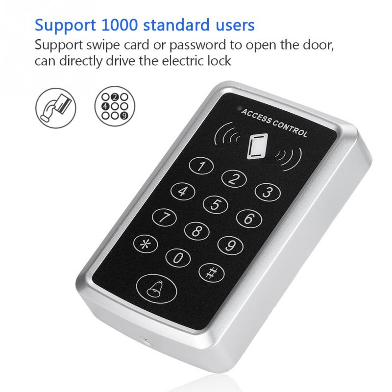 T119 125 khz døradgangs controller rfid-læser adgangskontroltastatur digitalt panel kortlæser hjemme sikkerhed dørlås system