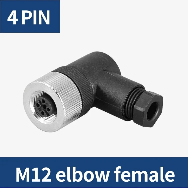 M12 sensor connector 4pin 5pin M12-8 waterproof male&female plug screw threaded coupling A Code sensor connectors: Orange