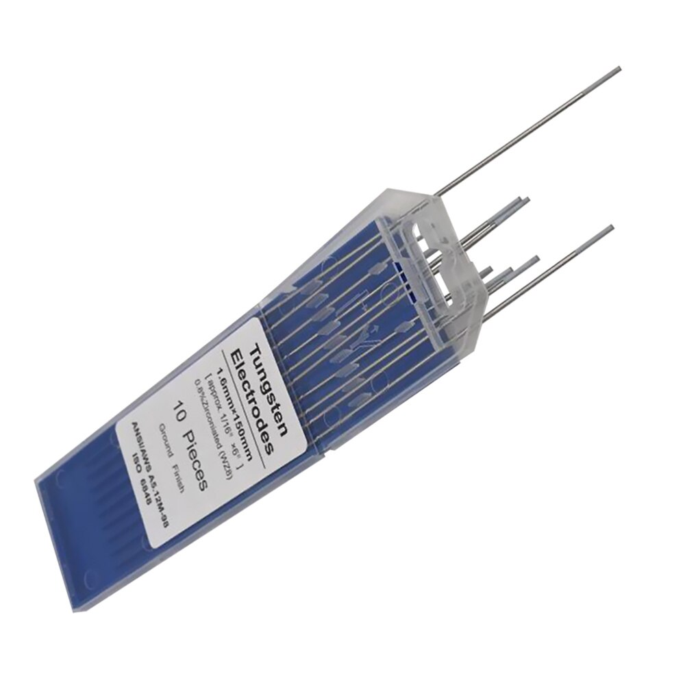 10 uds/1 bolsa TIG electrodos de tungsteno de soldadura 0.8% zirconiado WZ8 electrodos de tungsteno varillas de soldadura (1,0 MM x 150MM)
