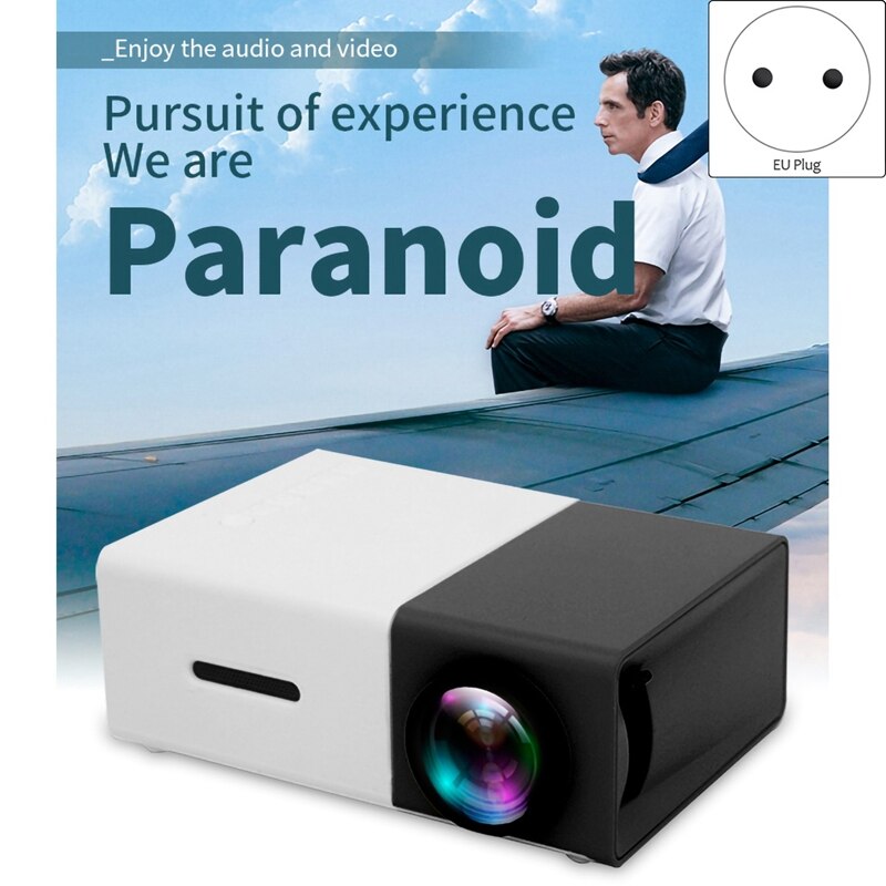 Mini Portable Projector FHD 1080P Smart Correction with Built-in Speakers for Home Audiovisual