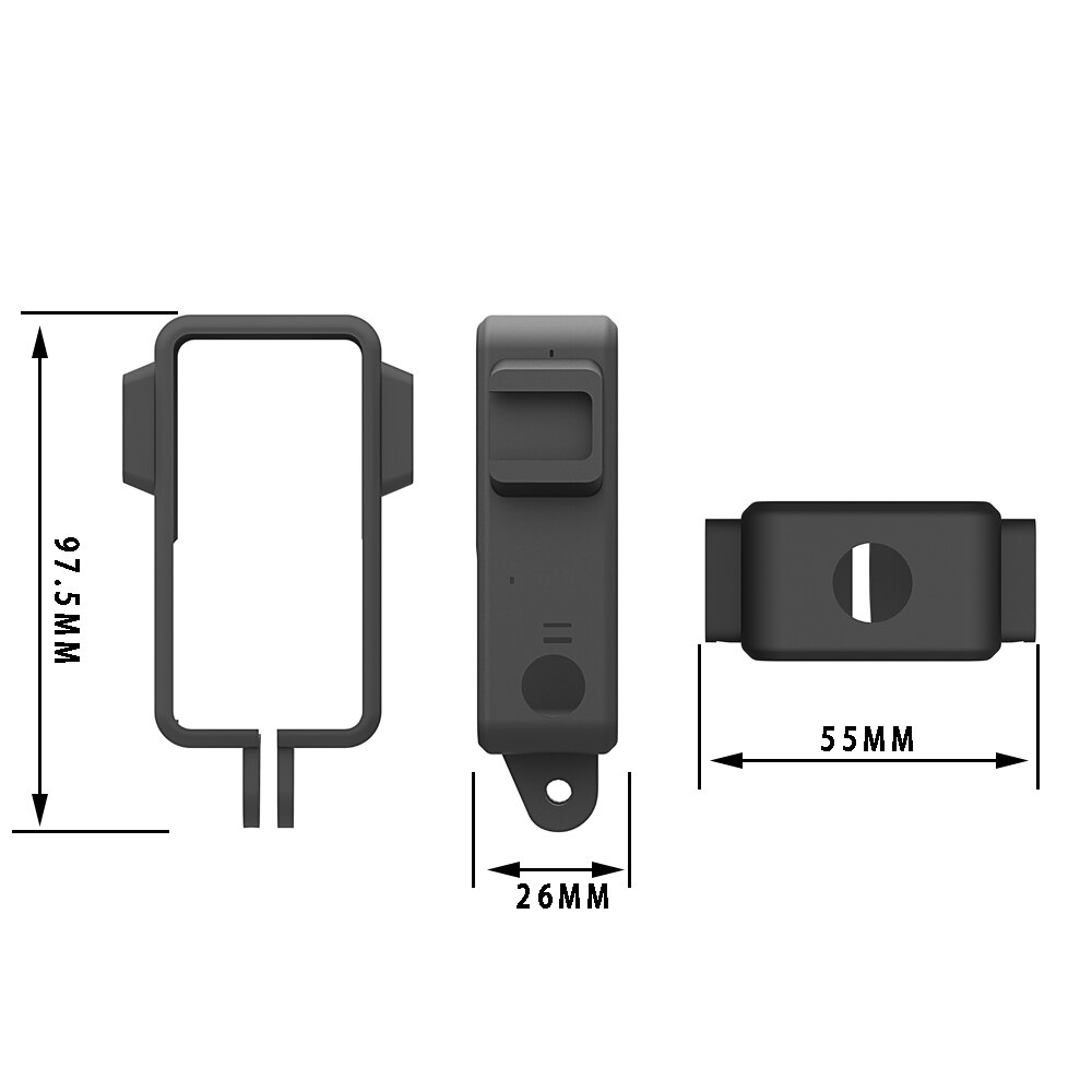 Coque de protection d&#39;écran pour DJI Osmo Action 2, verre trempé, Film de protection pour lentille, accessoires