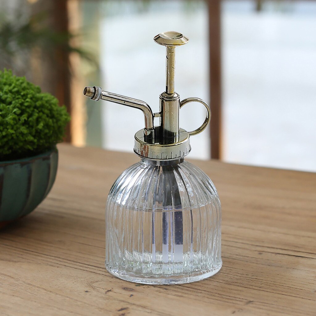 Retro glas vandkande plante blomster sprayflaske håndvask flaske farve grøn plante havevandkande