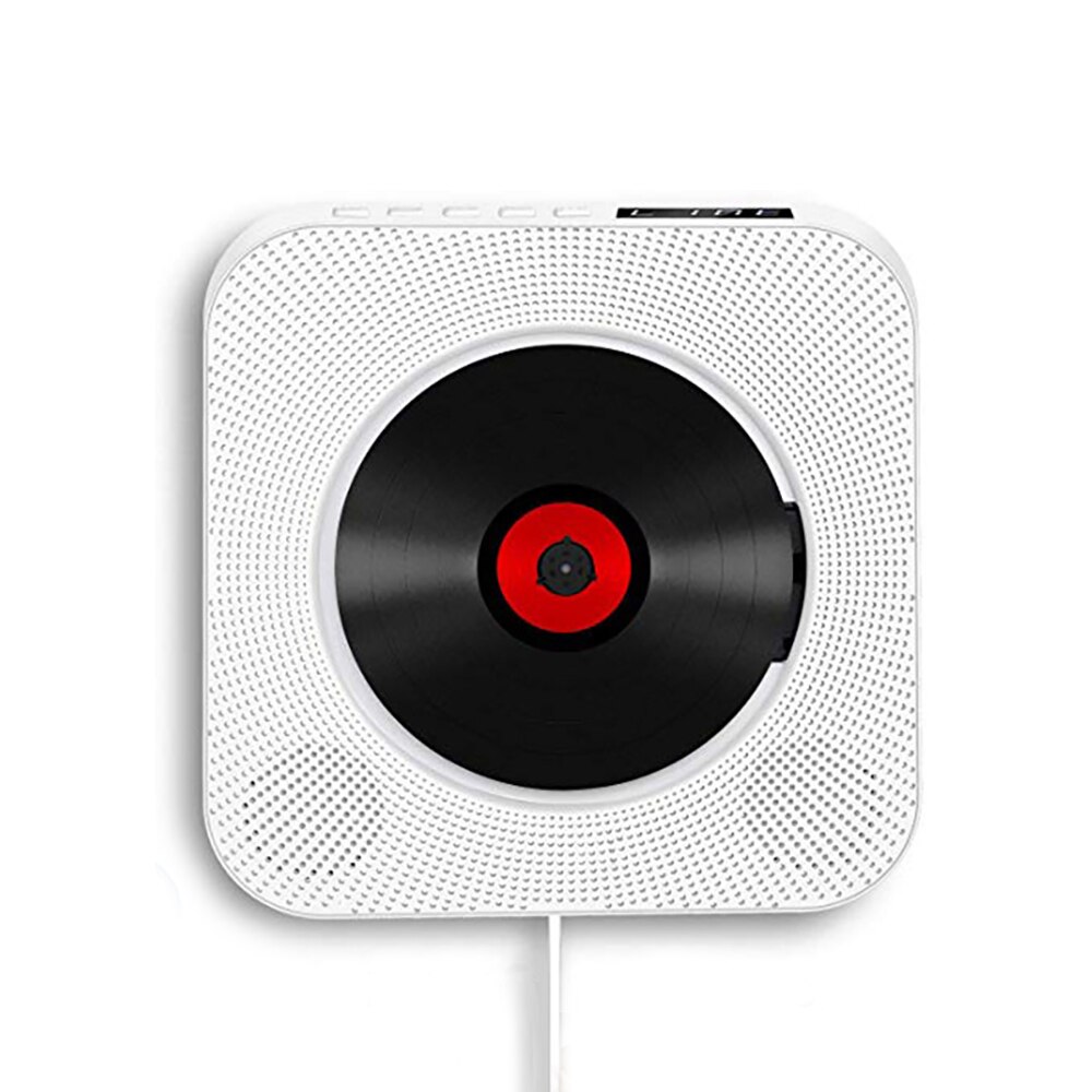 CD Player Surround Sound FM Radio Bluetooth USB MP3 Disk Portable Music Player Remote Control Stereo Speaker Home FM Radio: white