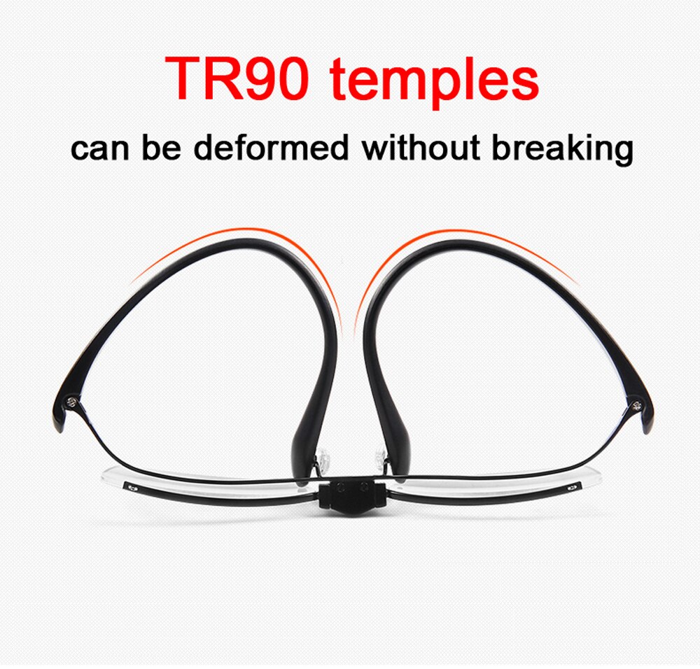 half frame readers reading glasses flipup glasses men magnifier TR90 prescription glasses