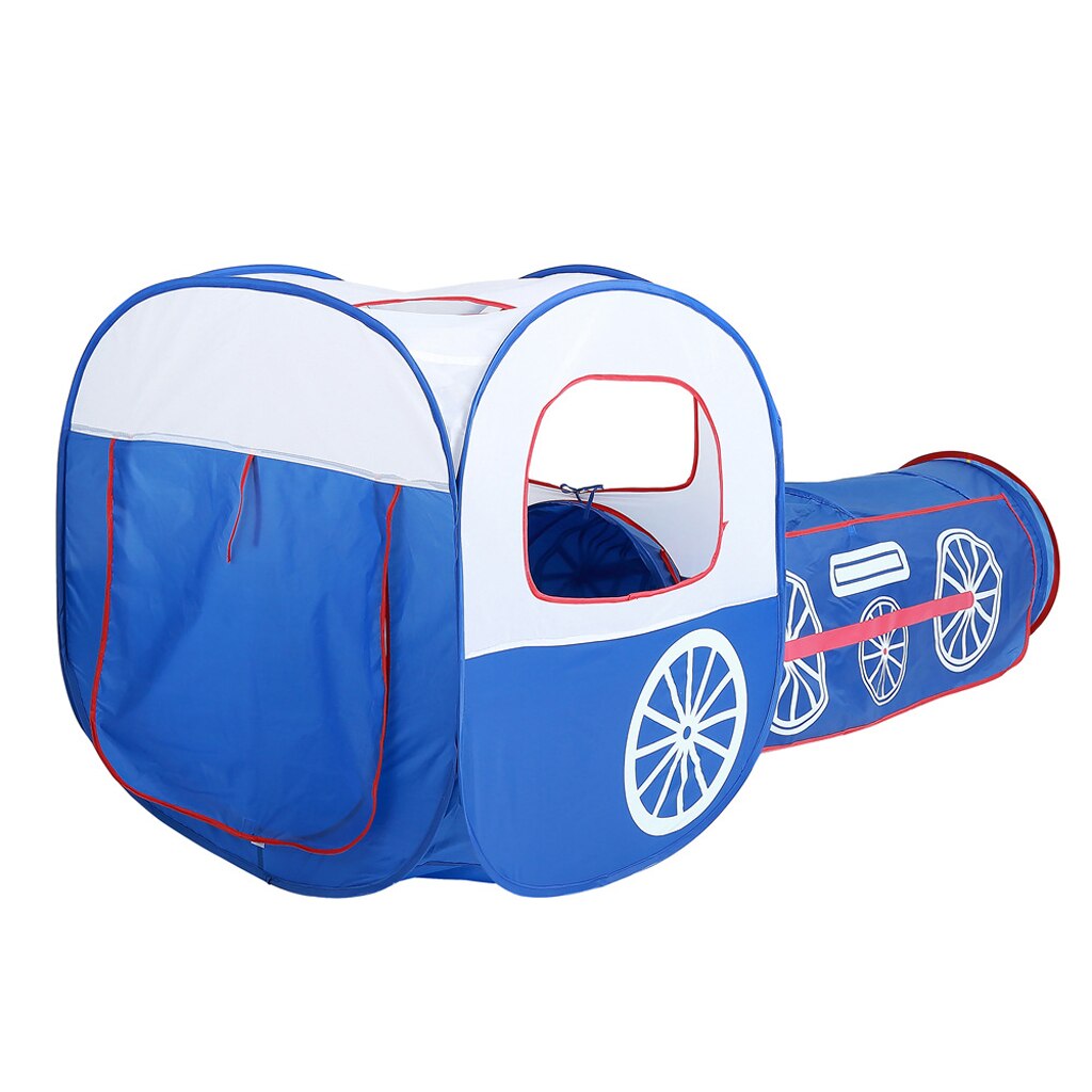 Locomotive Train Play Tent Pop Up Tunnel for Kids Outdoor Indoor Play Houses Hut Game Nursery Playpen