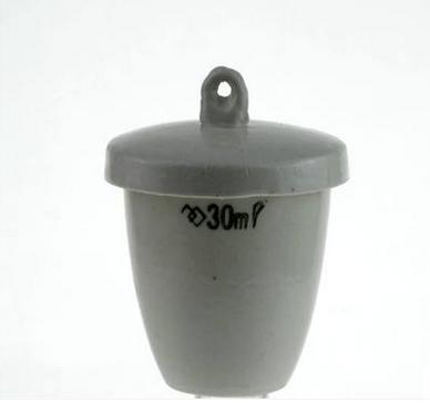 ceramic crucible with cover laboratory equipment