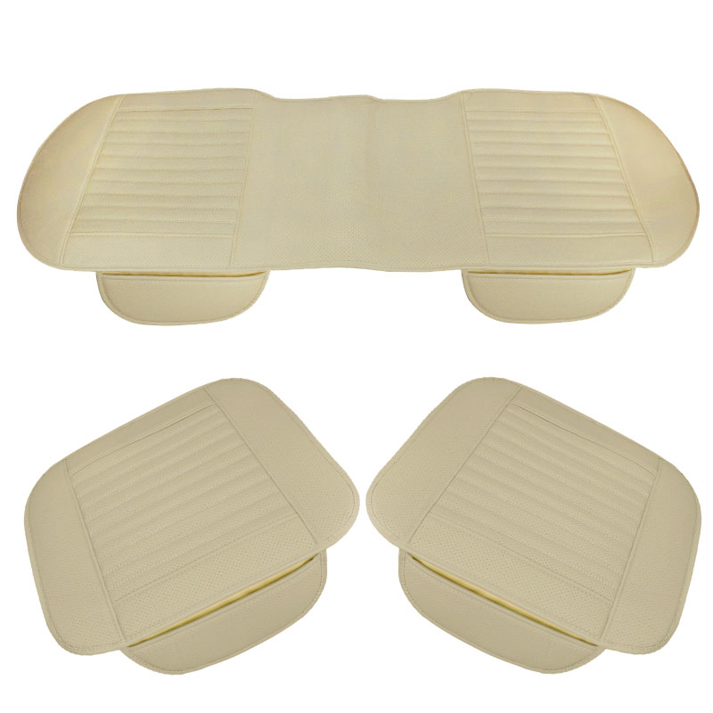 Universal Auto Car Seat Covers Protector Pad Mat Breathable PU Leather Car Front Rear Back Seat Cover Auto Seat Cushion 4 Colors