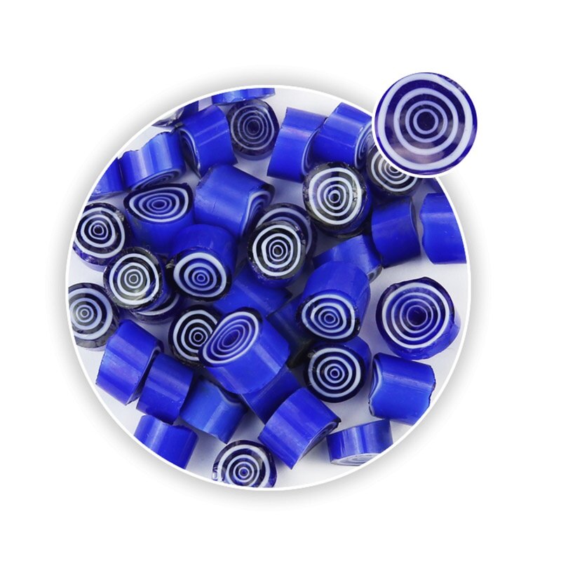 nuovo caldo 28g 90 COE Fusibile Millefiori Perline di Vetro per Monili Che Fanno del Braccialetto Della Collana FAI DA TE Decorazioni Del Mestiere: marina militare