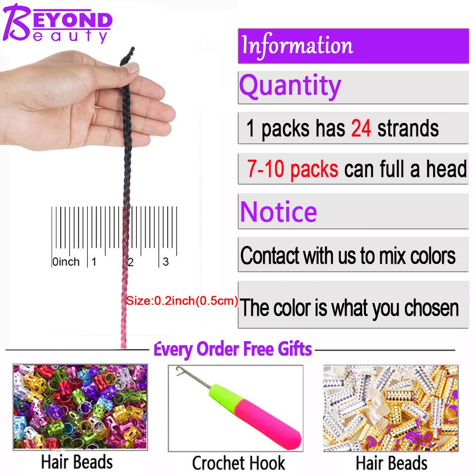 19 Color Crochet Hair Ombre Box Braids 24 Inch Zizi Braiding Hair Pre Stretched Kanekalon Synthetic Hair Extension For Braids