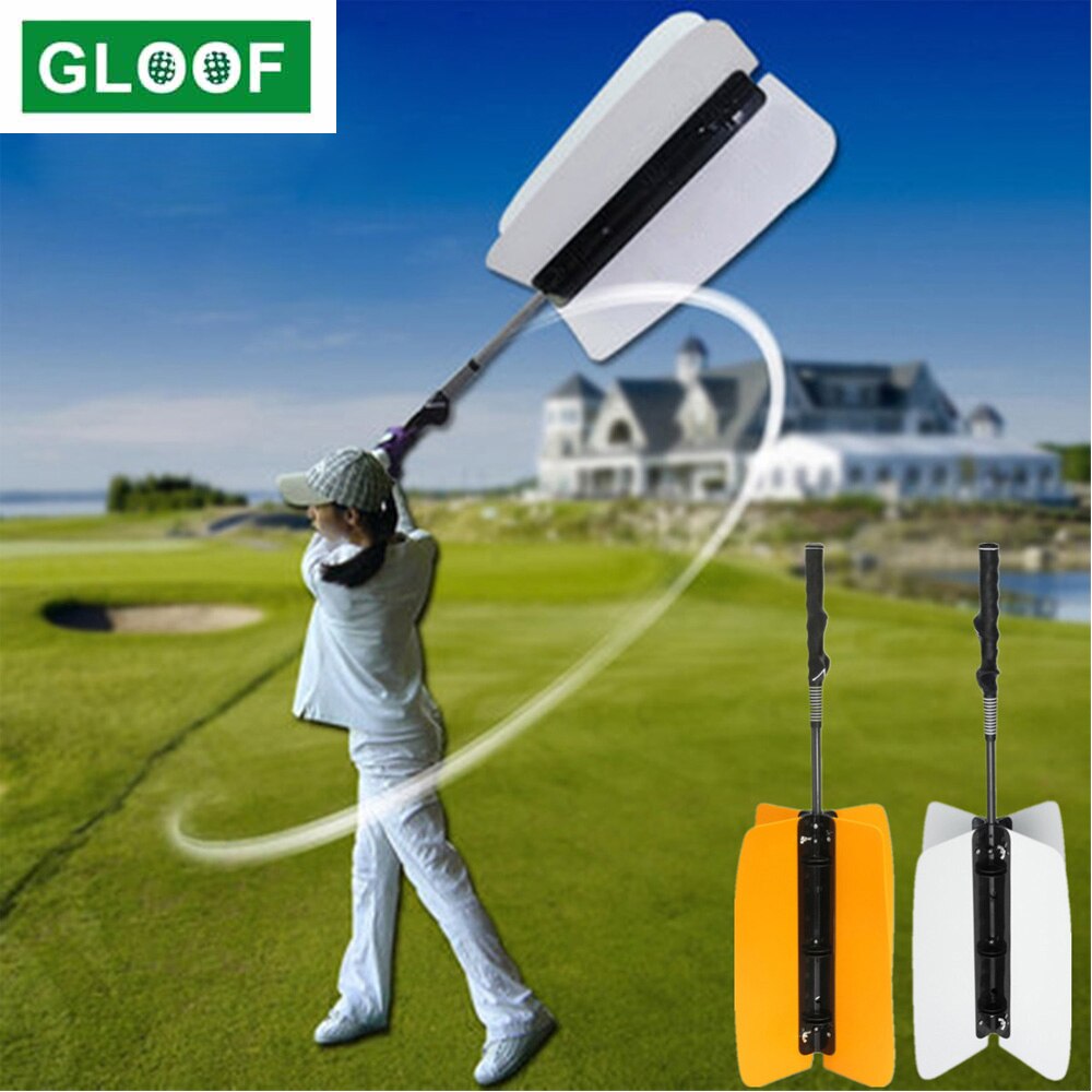 V form praktisk kraft swing ventilator golfklub swing træner golf praksis pinwheels swing hjælp modstand praksis træning hjælpemidler