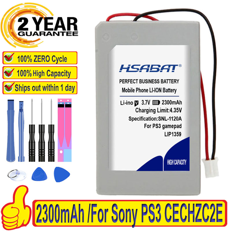 100% Originele Hsabat 2300 Mah Batterij Voor Sony PS3 Bluetooth Controller LIP1359