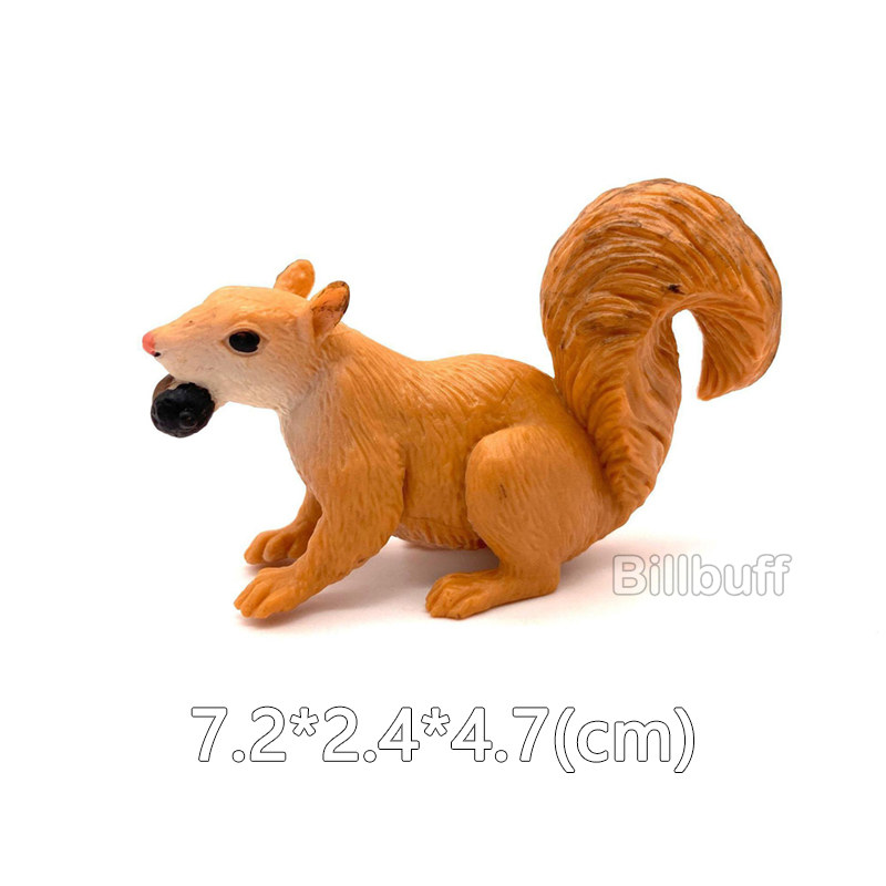 Simulatie Wilde Dieren Zoo Action Figure Vulpes Fox Cub Model Eekhoorn Actiefiguren Vroege Educatief Speelgoed Voor Kinderen: animal toy p