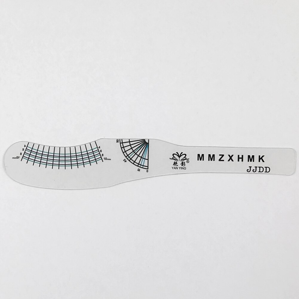 Reusable Curling Degree Measuring Makeup Tool Styling Penciling Eyebrow Portable Positioning Setting Eyelash Ruler