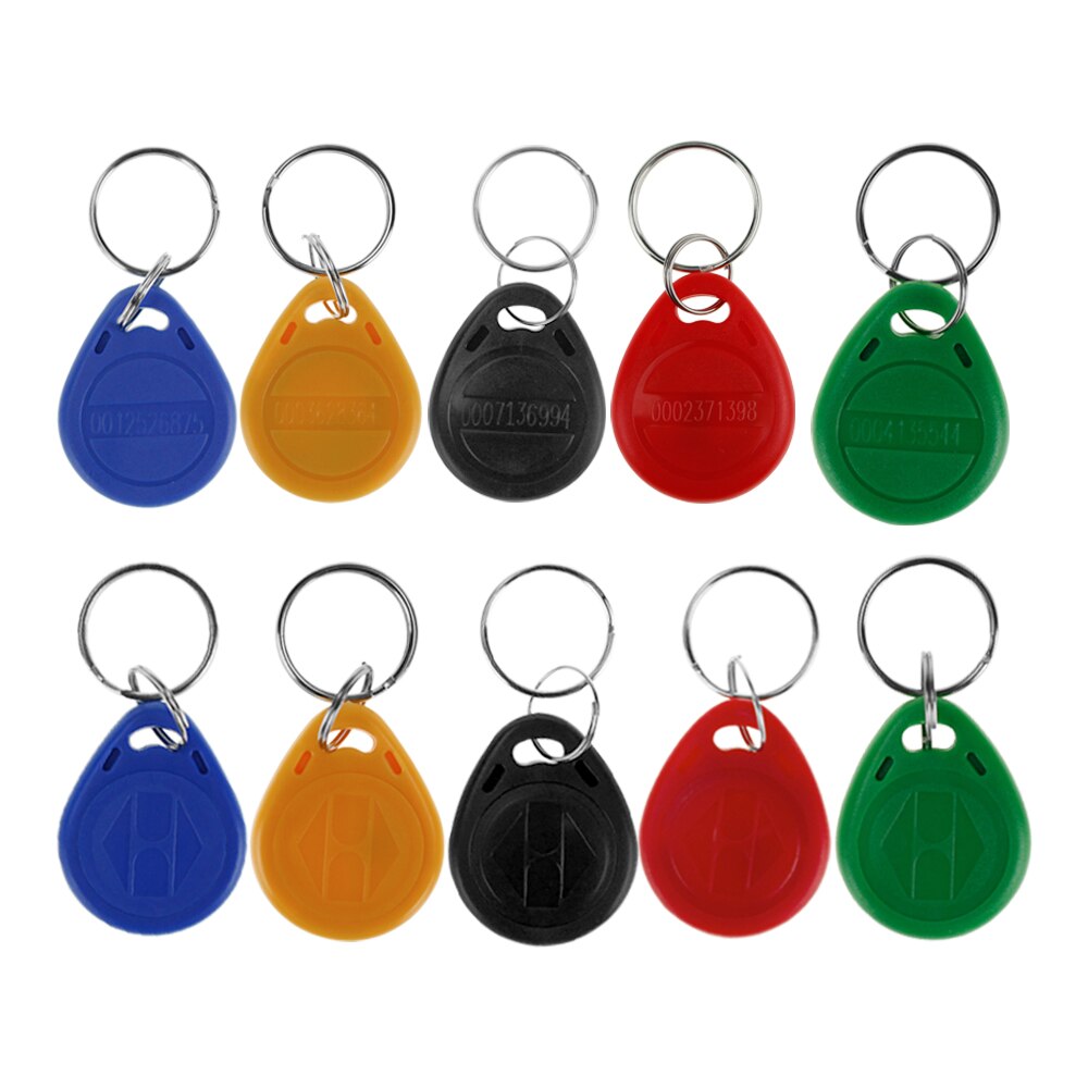 100 stk 125 khz rfid nøgleringe adgangskontrol kort rfid nøglesender til dør adgangskontrol system  tk4100/em4100 em token tags blå