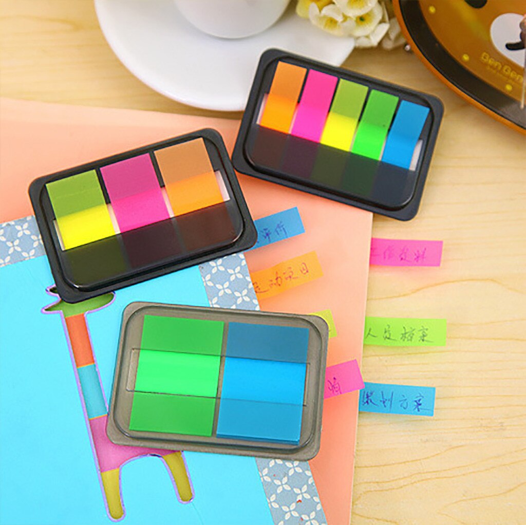 Fluorescence colour Self Adhesive Memo Pad Sticky Notes Bookmark Point It Marker Memo Sticker Paper Office School Supplies