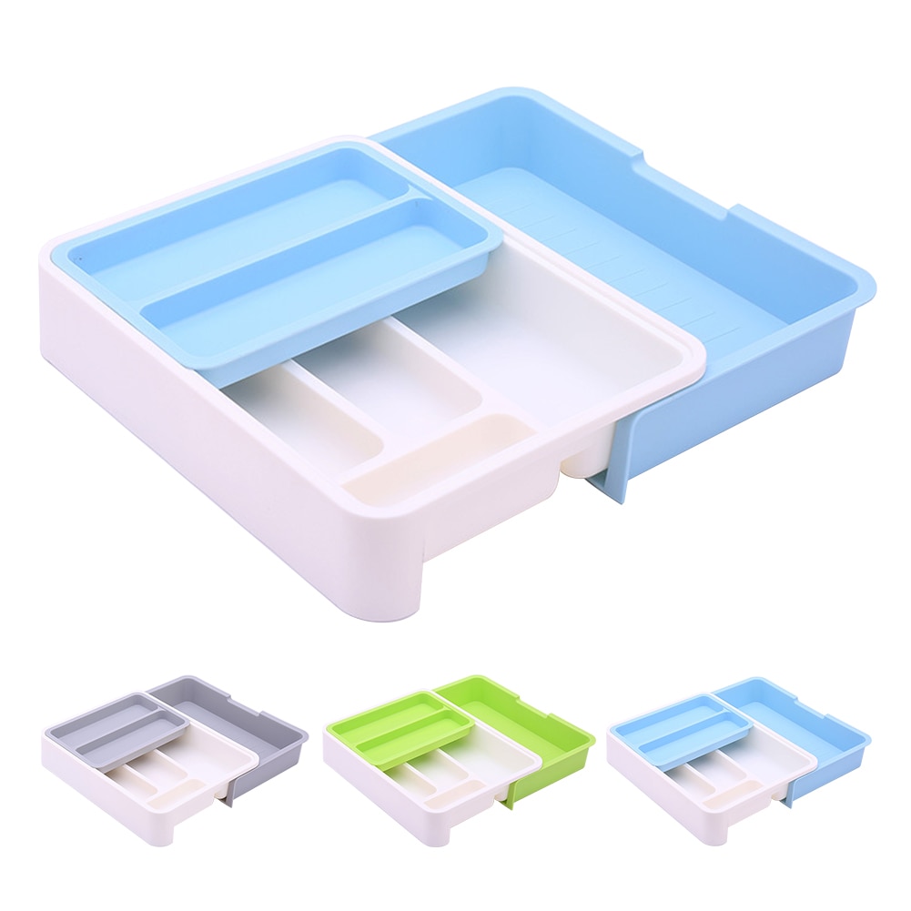 Kitchen drawer organizer plastic storage drawer Cutlery Tray for drawers divider Durable Utensil Multi Partition Safe Easy Clean