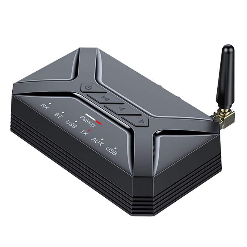 5.0 Audio-ontvanger Adapter 3,5 mm AUX-aansluiting HD Geluid RCA Extra USB-schijf Draadloze stereozender met antenne Bluetooth: Default Title