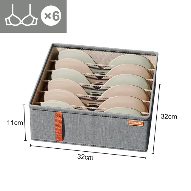 Cabinet Drawer Organizer Underwear Socks Clothing Storage Box Wardrobe Organizer Clothes Pants Bra Socks Storage Organizers: light green