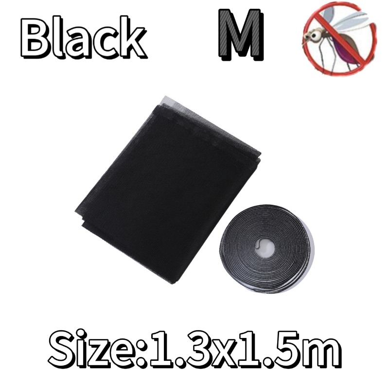 Moustiquaire auto-adhésive d'intérieur, bricolage, anti-insectes, rideaux, filet de fenêtre, Protection, maille, Textile de maison, lit, jardin: 7*2.6 / Argent