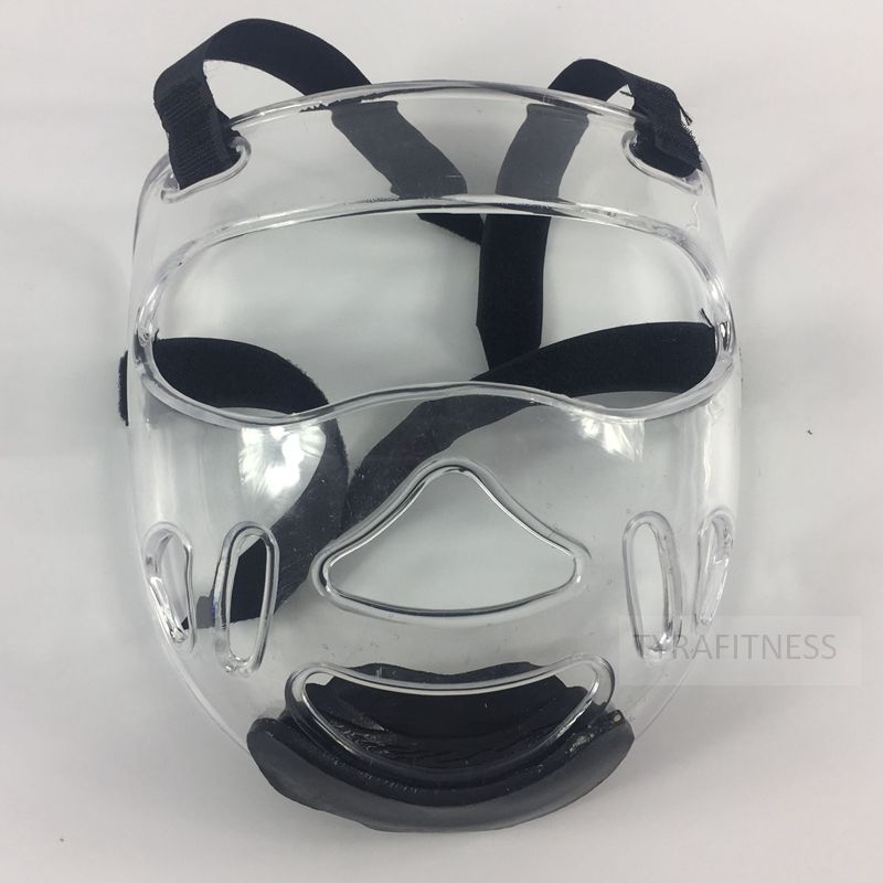 Verwijderbare Helm Masker Karate Taekwondo Kicking Boksen Gezicht Shield Clear Kooi Masker Sparring Gear bescherming Gezicht