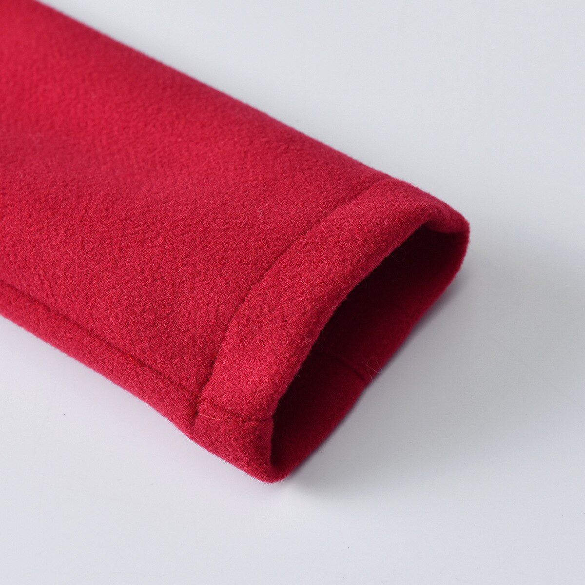 Abrigo de lana con cuello en V para bebés y niños de 1-7 años, ropa de abrigo de lana con botones de manga larga, Color rojo sólido, con bolsillo, para , invierno y otoño,