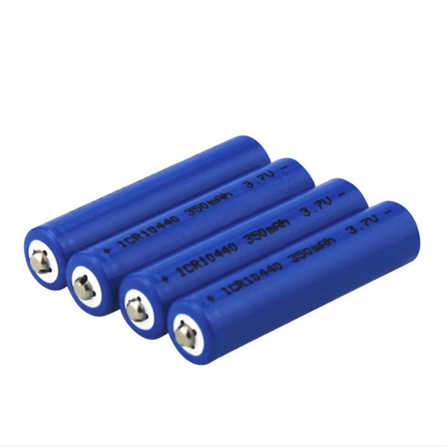 4pcs/lot 3.7v 350mAh AAA rechargeable battery 10440 lithium battery hand suitable flashlight