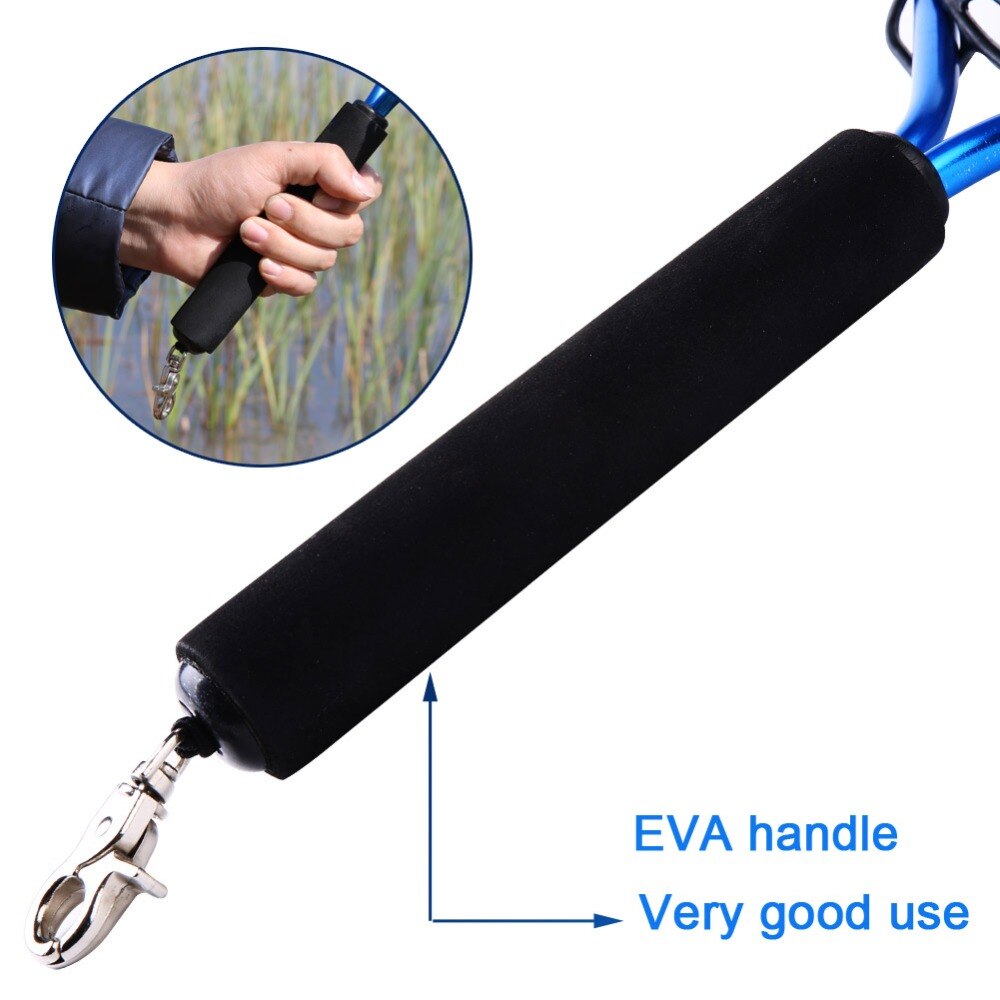 Sougayilang Fly Fishing Net Mesh Soft Rubber Red Landing Net Trout Catch Net Lanyard Rope Magnetic Buckle Fishing Tackle tools