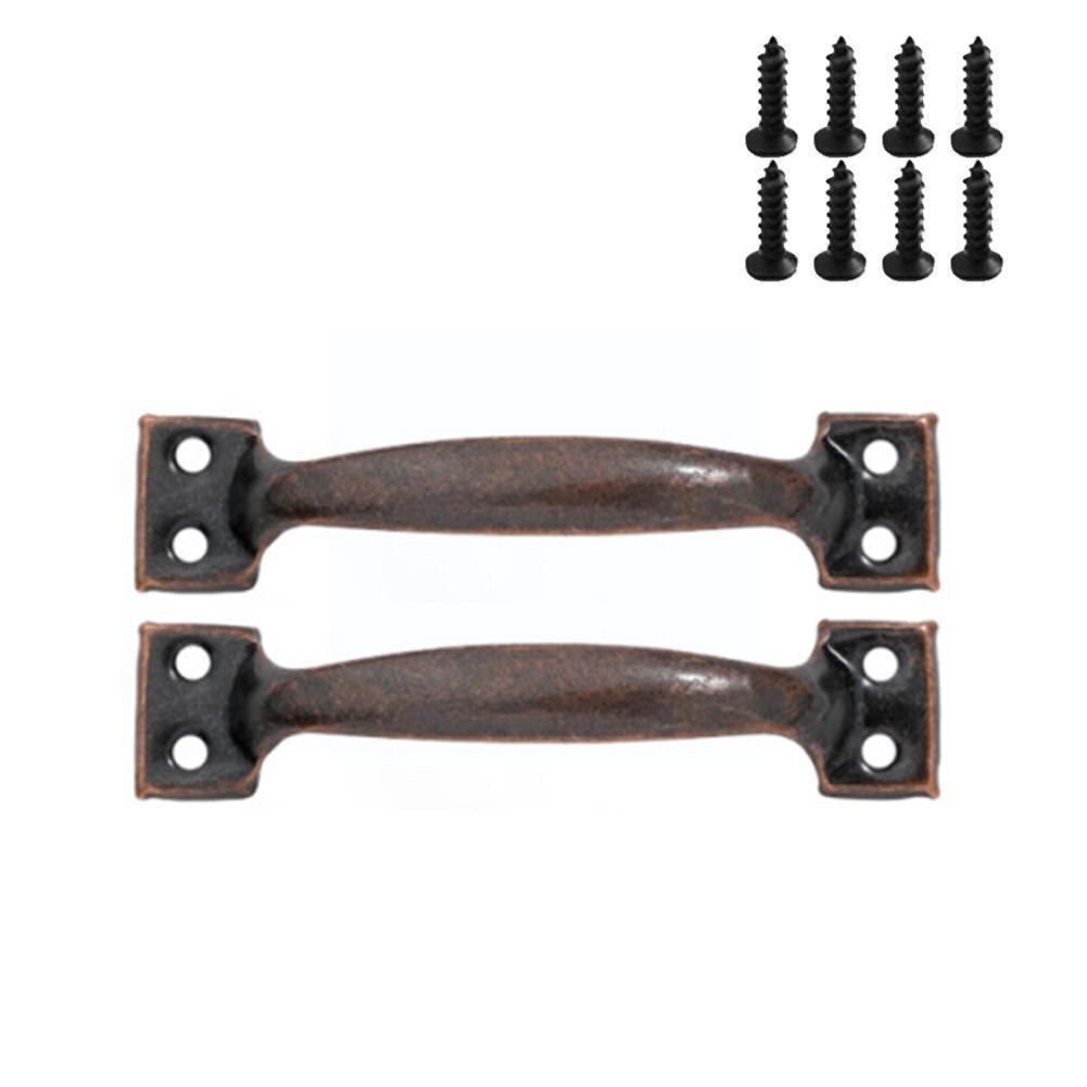 Hardware Iron Art Pull Garage Gate Door Handle Black Cast Iron Furniture Hardware Home Shed Garage For Sliding Barn Door Pu U9p5