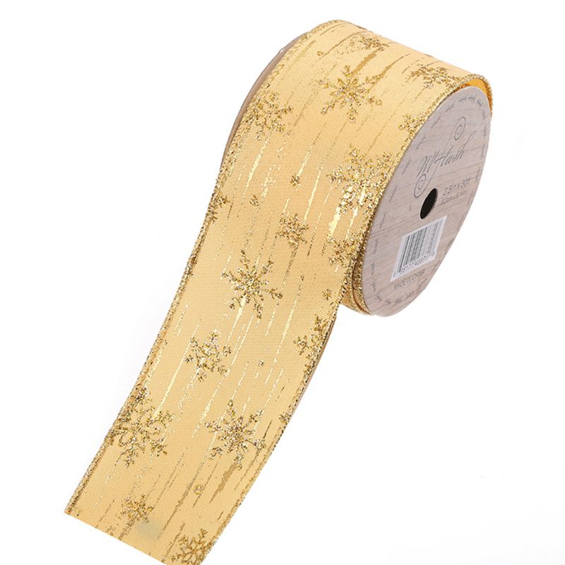 10 meter glitter sneeuwvloklint voor kerstboomversiering op  m68e: 2