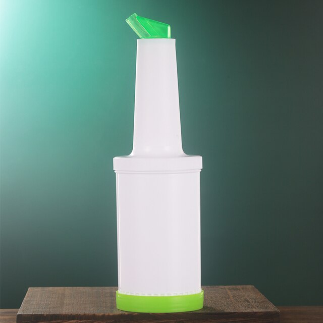 Bar Soul Plastic Juice Bottle 1L Food Grade Plastic Material Bartender Tools Bar Tools: green
