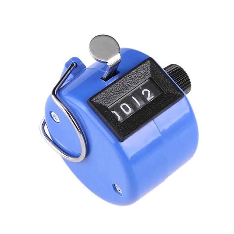 Gym Stainless Metal /Plastic Mini Lap Golf Hand Held Manual 4 Digit Number Farm Hand Golf Tally Football Counter Clicker