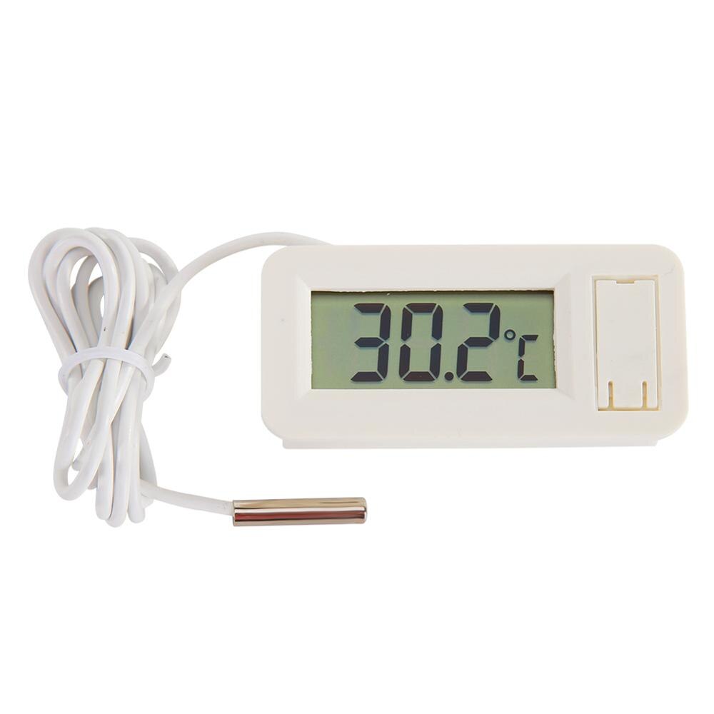 Mini Digitale Lcd Thermometer Sensor Gauge Koelkast Tank Keuken Elektronische Temperatuur Meter Met Magneet Haak