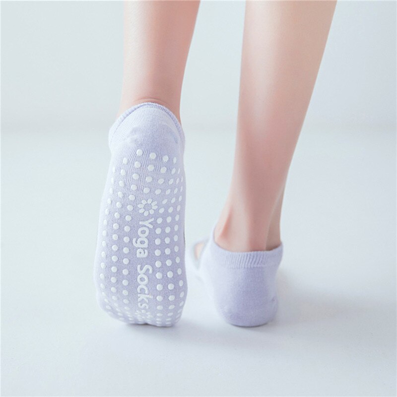 Damen-bandagen-yogasocken, rutschfest, schnelltrocknend, dämpfend, pilates-ballettsocken, guter halt, baumwollsocken
