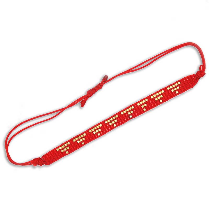 Bluestar Bohemian Glazen Kralen Ketting Armband Miyuki Accessoires Rood Zwart Hart Flamingo Charms Armband Voor Vrouwen Sieraden: Hot Stamping