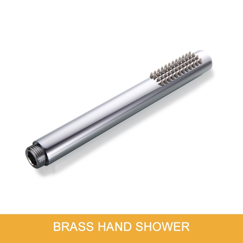 Badkamer Armatuur Handheld Douche Met Extra Lange Slang En Messing Beugel Houder Muur Gepolijst Hand Kraan Set Shine Chrome: Hand shower only
