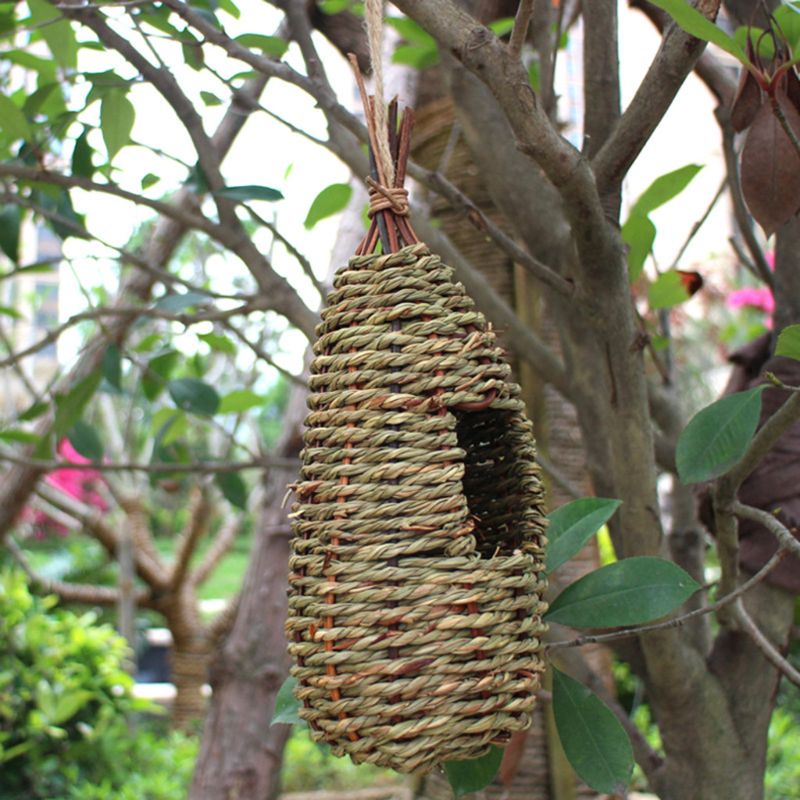 Opknoping Vogel Huis Natuurlijke Vezel Vink Vogelnest Hut Outdoor Kooi Onderdak Hideaway