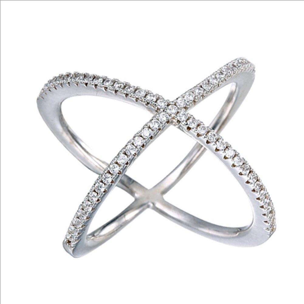 Exquisite AAA Zirkon Wickel Geometrische Ringe Für Frauen Hochzeit Valentinstag Schmuck