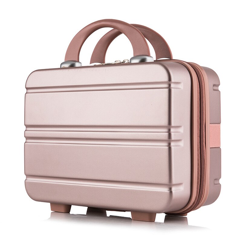Mini bærbar bagage taske vandtæt kosmetik taske bære bagage hårdt kuffert kuffert make-up kufferter og rejsetasker: B