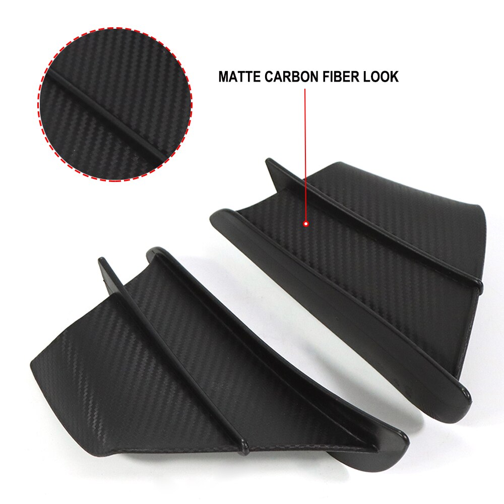 Motorfiets Winglet Aerodynamische Wing Kit Spoiler Voor Kawasaki Yamaha Suzuki Honda H2/H2R Scooter: Matte Carbon Look