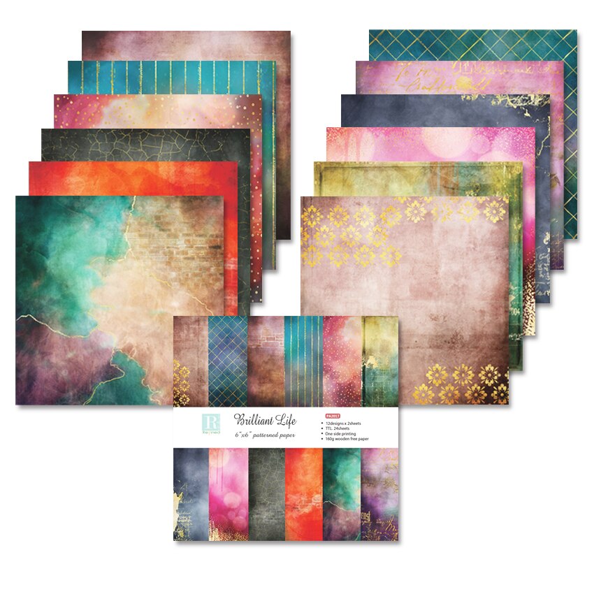 24 sheets 6"X6" Merry Bright Patterned Paper Pad Scrapbooking Paper Pack Handmade Paper Craft Background Pad Alinacraft