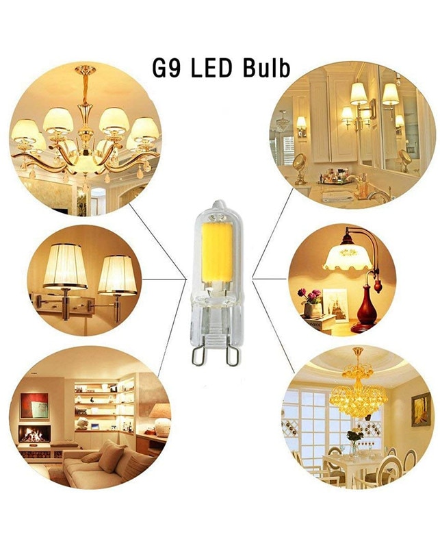 G9 led-lampen cob 15w halogeen equivalent 2w 110v 220v dimbaar  g9 lampen voor hanglampen, verlichting voor thuis, kroonluchters