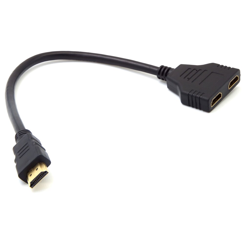 0.3M 1080P 2 Port HDMI Splitter 1 In 2 Out Male To Femal Video Cable Adapter Hdmi Switch Converter For Multi-media Equipment