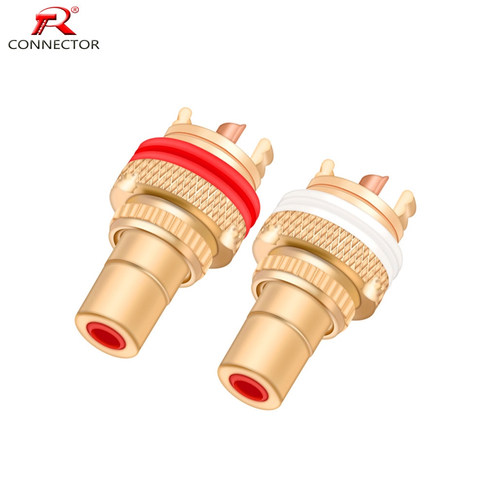 8 Stuks Gold Rca Jack Hifi Terminals Pom Isolatie High-End Rca Socket Adapter Av Terminal Phono Connector