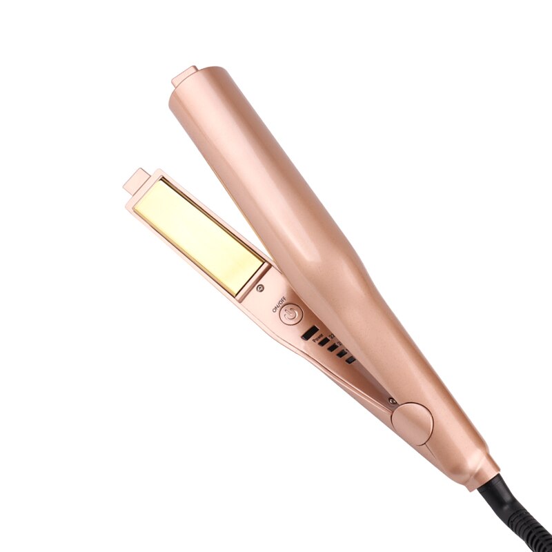 Hair Curler Gold 2 in 1 Straightening Iron Hair Curler Curling Iron Salon Hair Curling