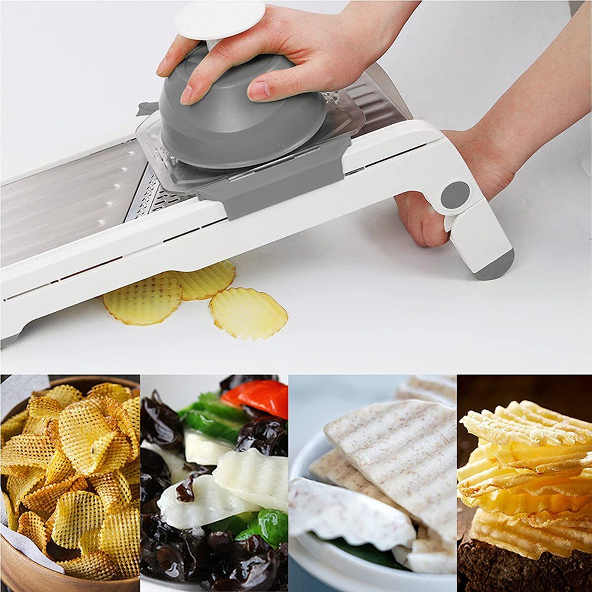 Kitchen Mandolin Slicer Adjustable Stainless Steel Mandolin Vegetable and Fruit Slicer