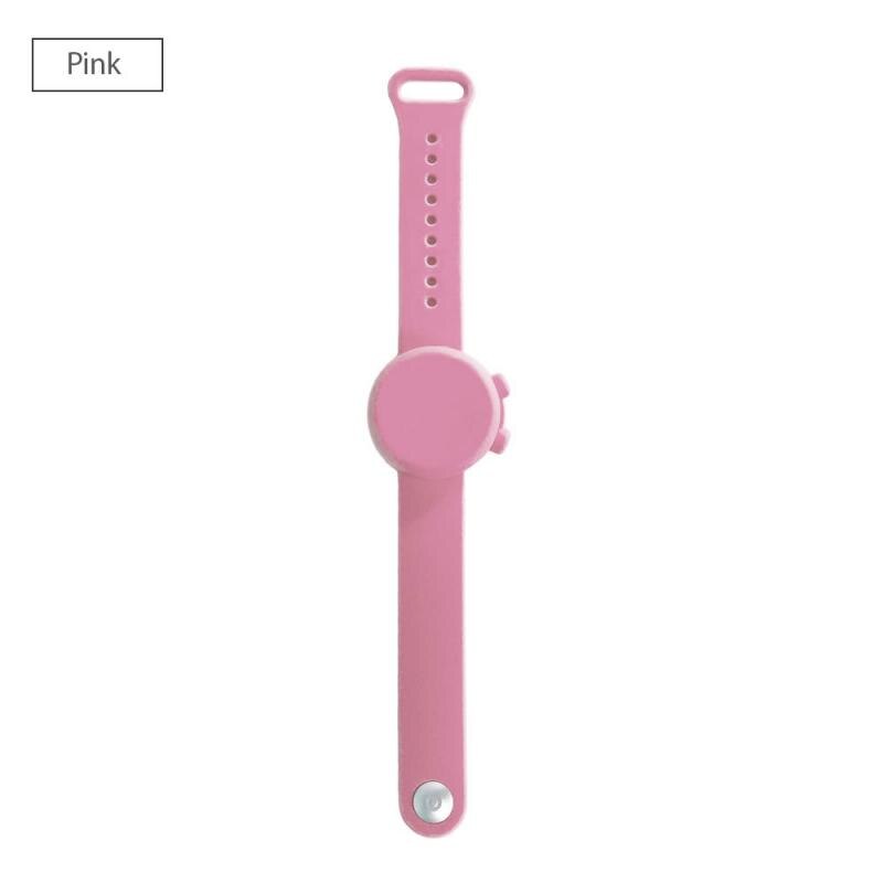 Bracelet en Silicone distributeur de désinfectant pour les mains, sous-emballage, pompe distributrice de désinfectant pour les mains: pink