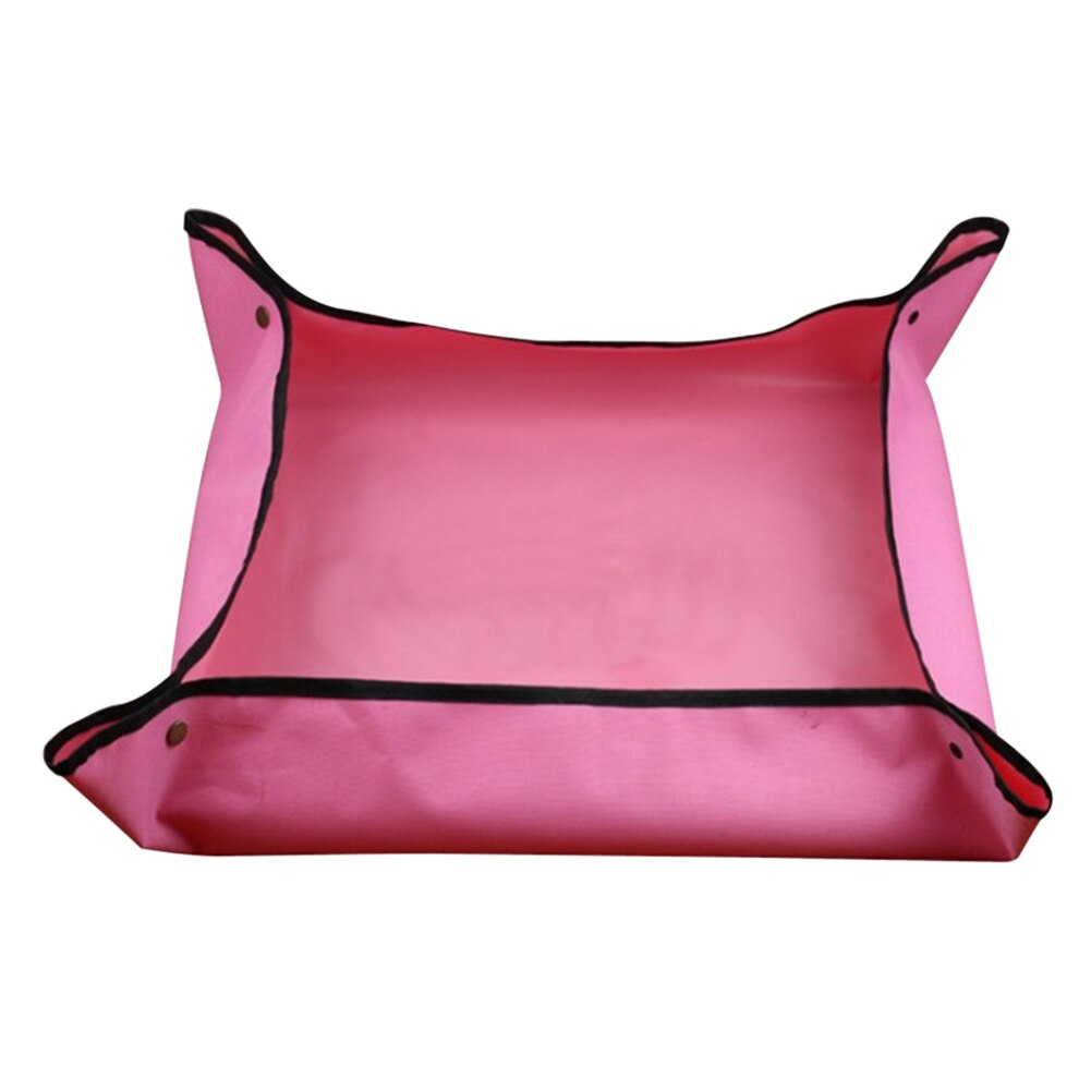 Alfombra de remache, tela impermeable para jardín, planta de interior, para trasplantar, lona, Anti suciedad, fácil de limpiar, plegable, portátil, reutilizable: Rosa