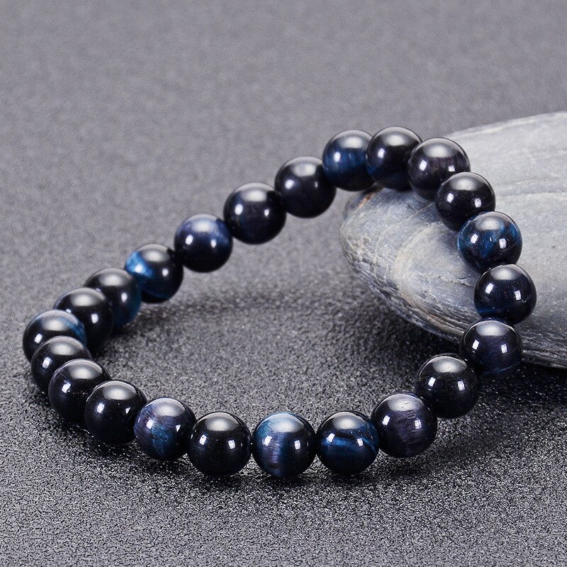 Mode 6 Mm 8 Mm 10 Mm 12 Mm Royal Blue Tijger Ogen Kralen Armband Mannen Charm Natuursteen Braslet voor Man Handgemaakte Sieraden Pulseras