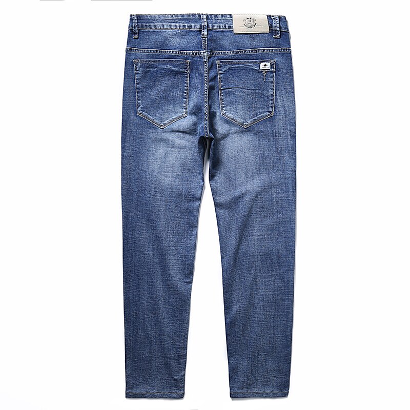 neue Gerissen Gewaschene Jeans Geschäft lässig Elastische Dünne Jeans Plus Größe 40 42 44 46