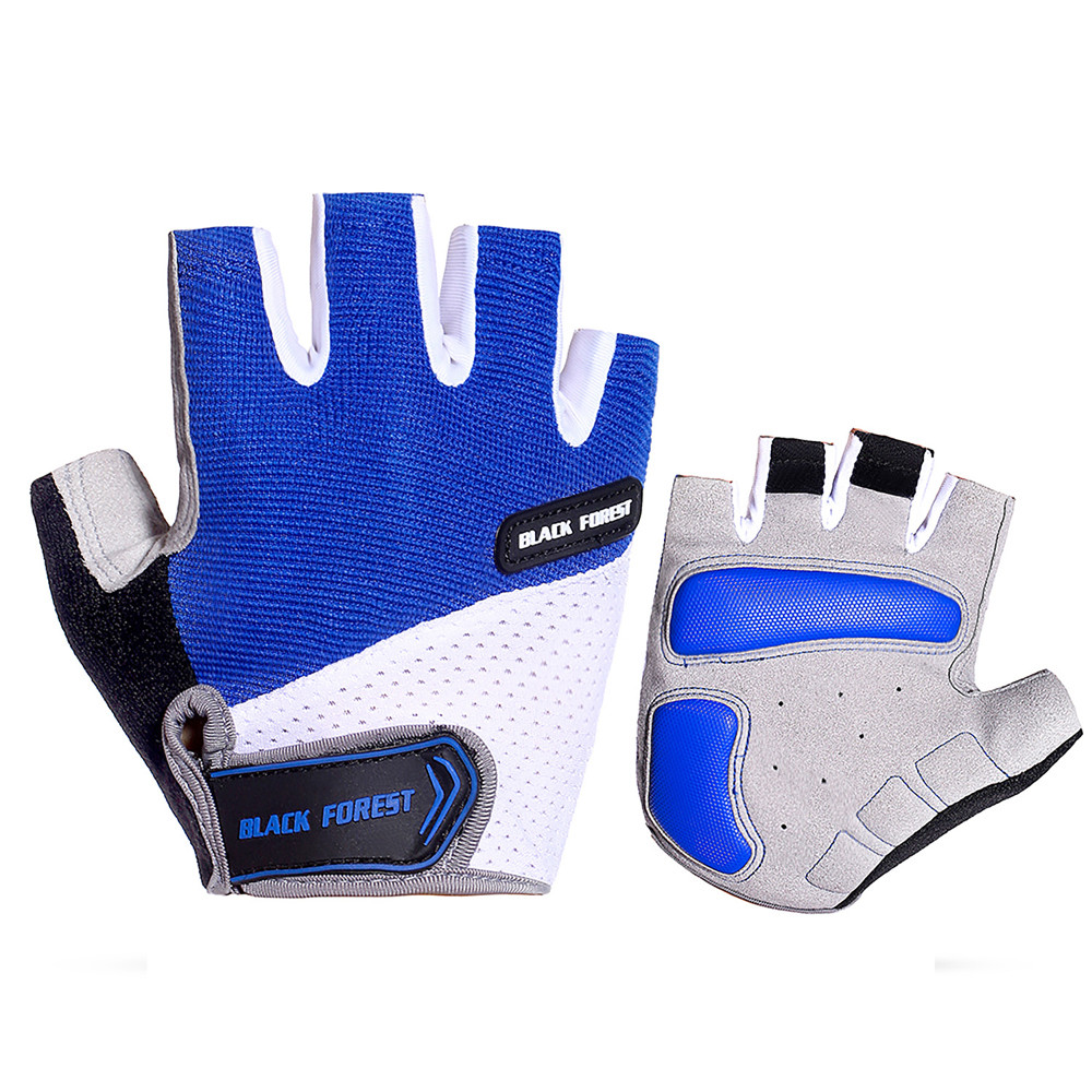 Guantes de ciclismo antideslizantes transpirables de dedo completo Unisex a prueba de golpes usable para Fitness deporte bicicleta accesorios deportivos mtb Guantes: Blue / M